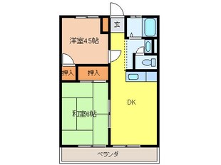 コーポ楠の木の物件間取画像